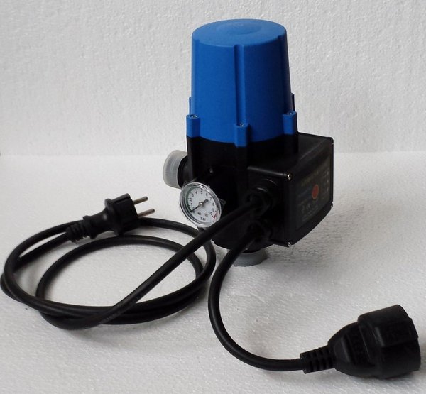 megafixx PC13 Pumpensteuerung mit Manometer verkabelt bis 10 BAR / 10 Ah Trockenlaufschutz