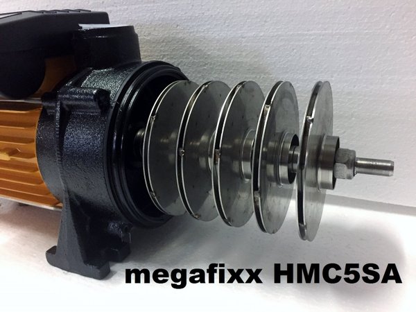 Kreiselpumpe HMC5SA 1100 Watt 5 INOX Laufräder bis 5,5 BAR